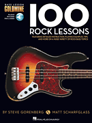 Bass Lesson Goldmine 100 Rock Lessons Guitar and Fretted sheet music cover